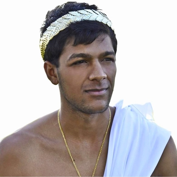 Elegant Caesar Laurel Leaf Gold Crown Costume Accessory for Halloween 👻 - Picture 3 of 13